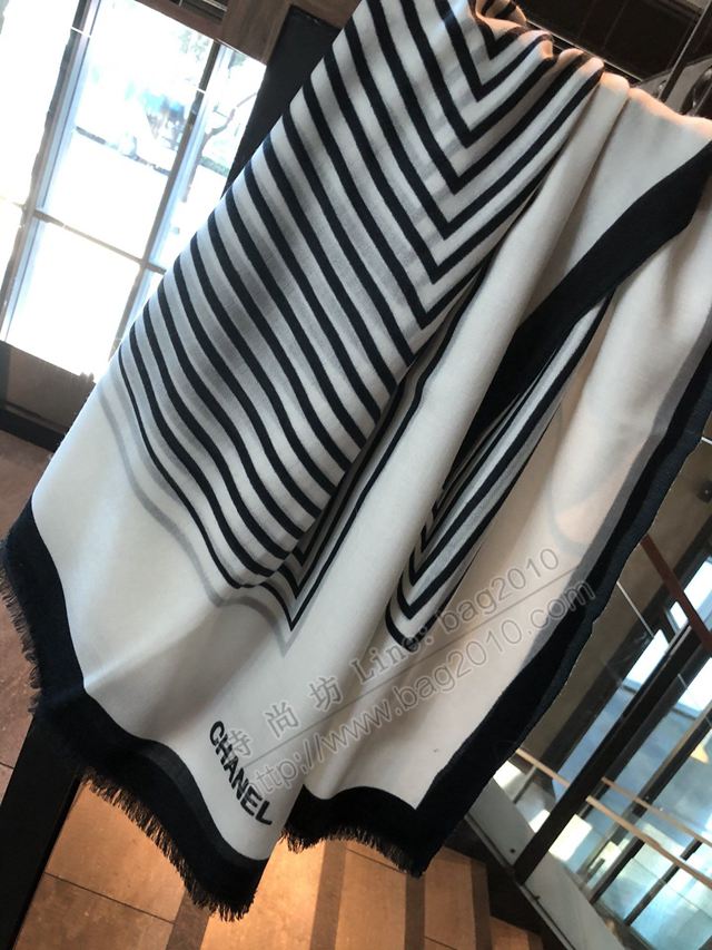CHANEL圍巾 最新的專櫃主打款 香奈兒純羊絨高規格品質長巾  llwj6575